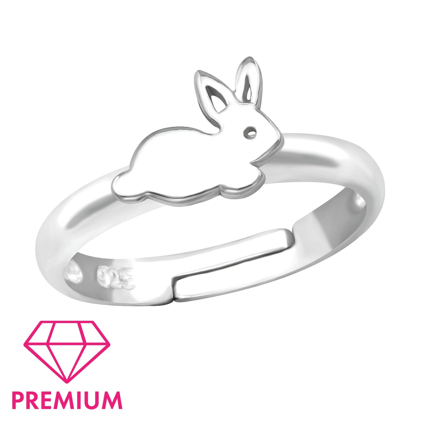 Kids Rabbit Adjustable Ring – 925 Sterling Silver | Belumiee