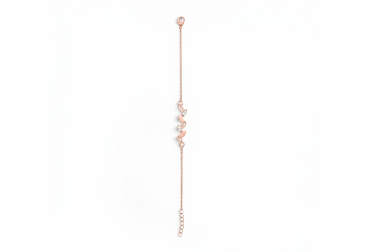 Dainty Leaf Bracelet - 925 Streling Silver | Belumiee