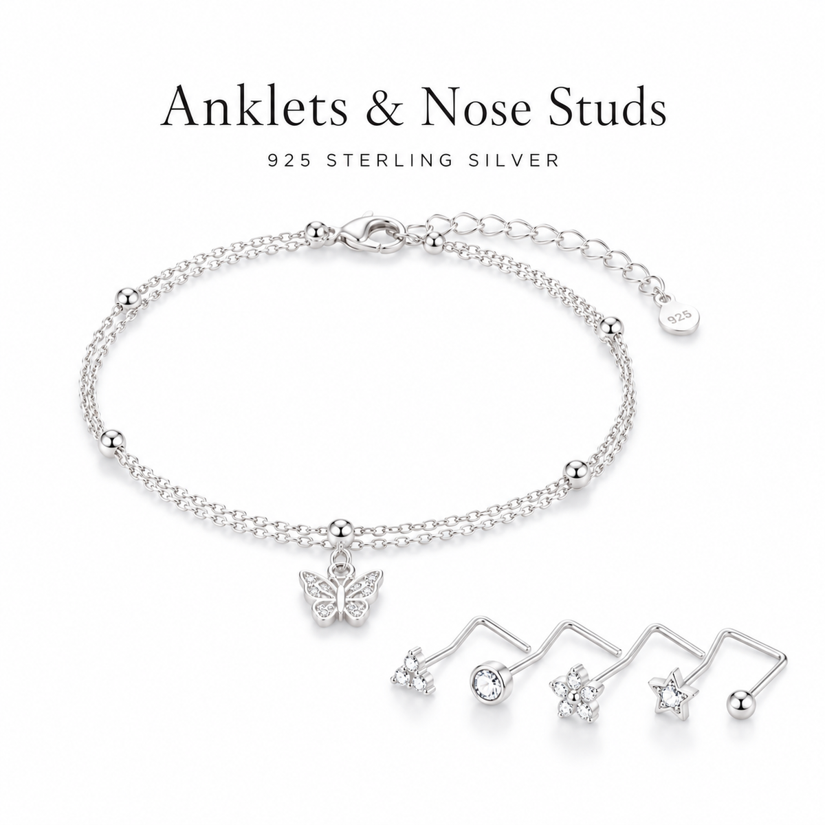925 Sterling Silver Anklets