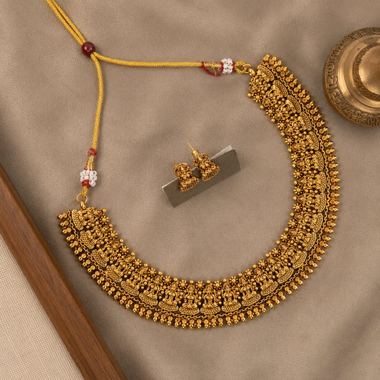 Grand Lakshmi Temple Choker Set | Traditional South Indian Imitation Jewellery
