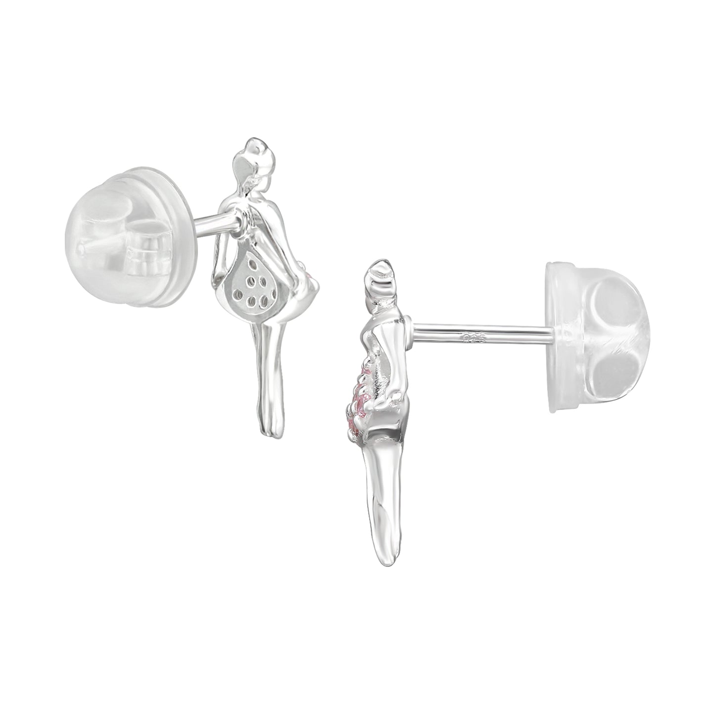 Kids Ballerina Ear Studs – 925 Sterling Silver | Belumiee