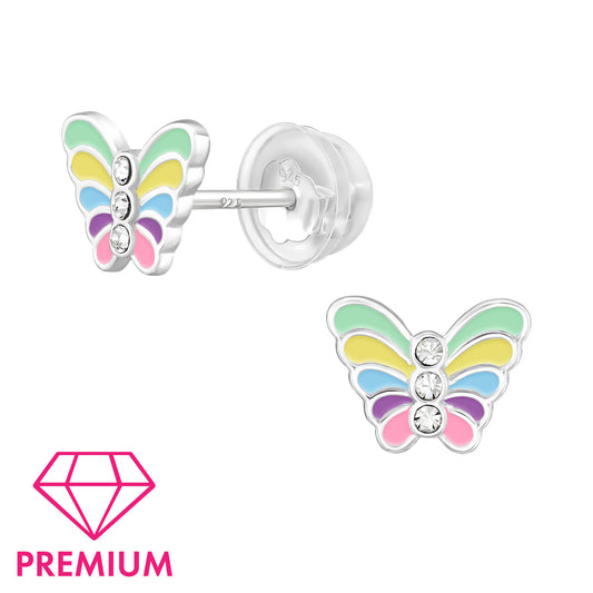 Kids Butterfly Kids Ear Studs – 925 Sterling Silver | Belumiee