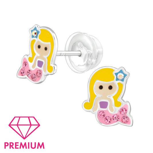 Kids Mermaid Ear Studs – 925 Sterling Silver | Belumiee