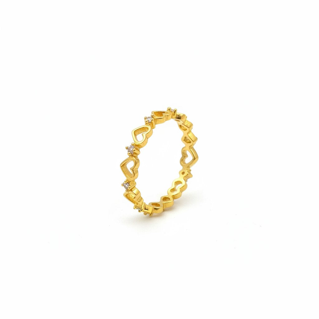 Heart Eternity Ring – 925 Sterling Silver | Belumiee