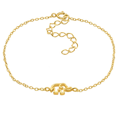 Sterling silver Elephant bracelet by Belumiee featuring detailed elephant design on a sleek bracelet style.