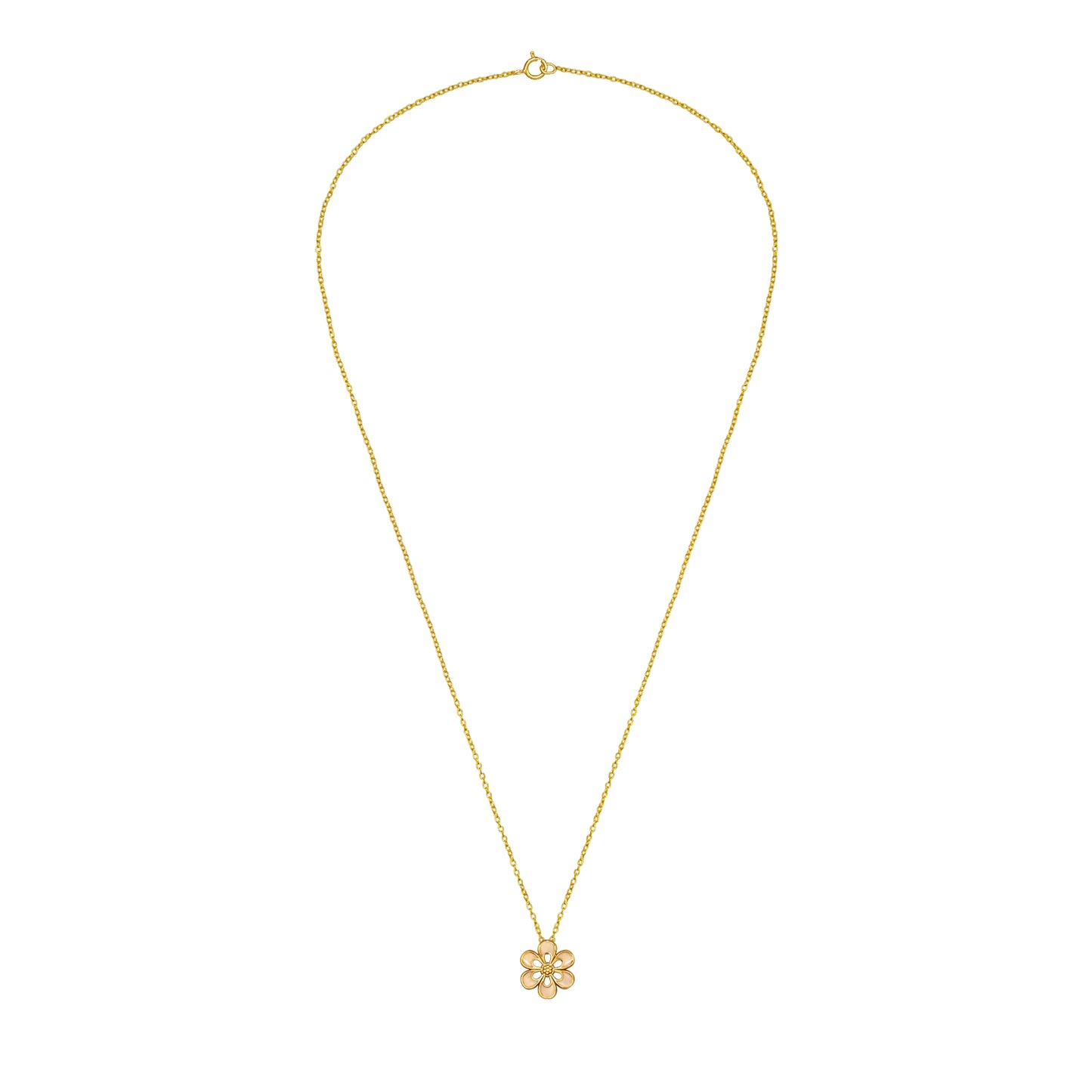 Plumeria Gold Plated Necklace – 925 Sterling Silver | Belumiee