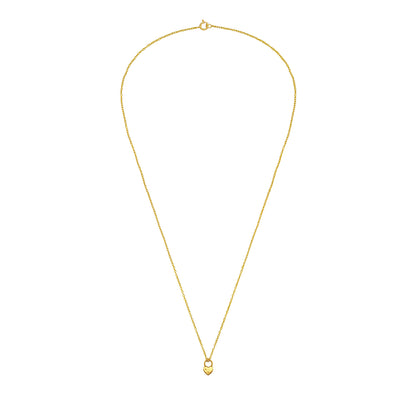 Gold plated heart padlock necklace in 925 sterling silver by Belumiee, with a 45cm chain and elegant design.