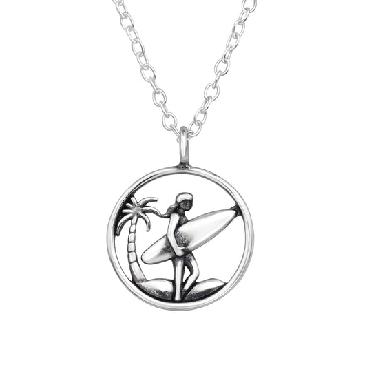 Surfer Girl Necklace – 925 Sterling Silver | Belumiee