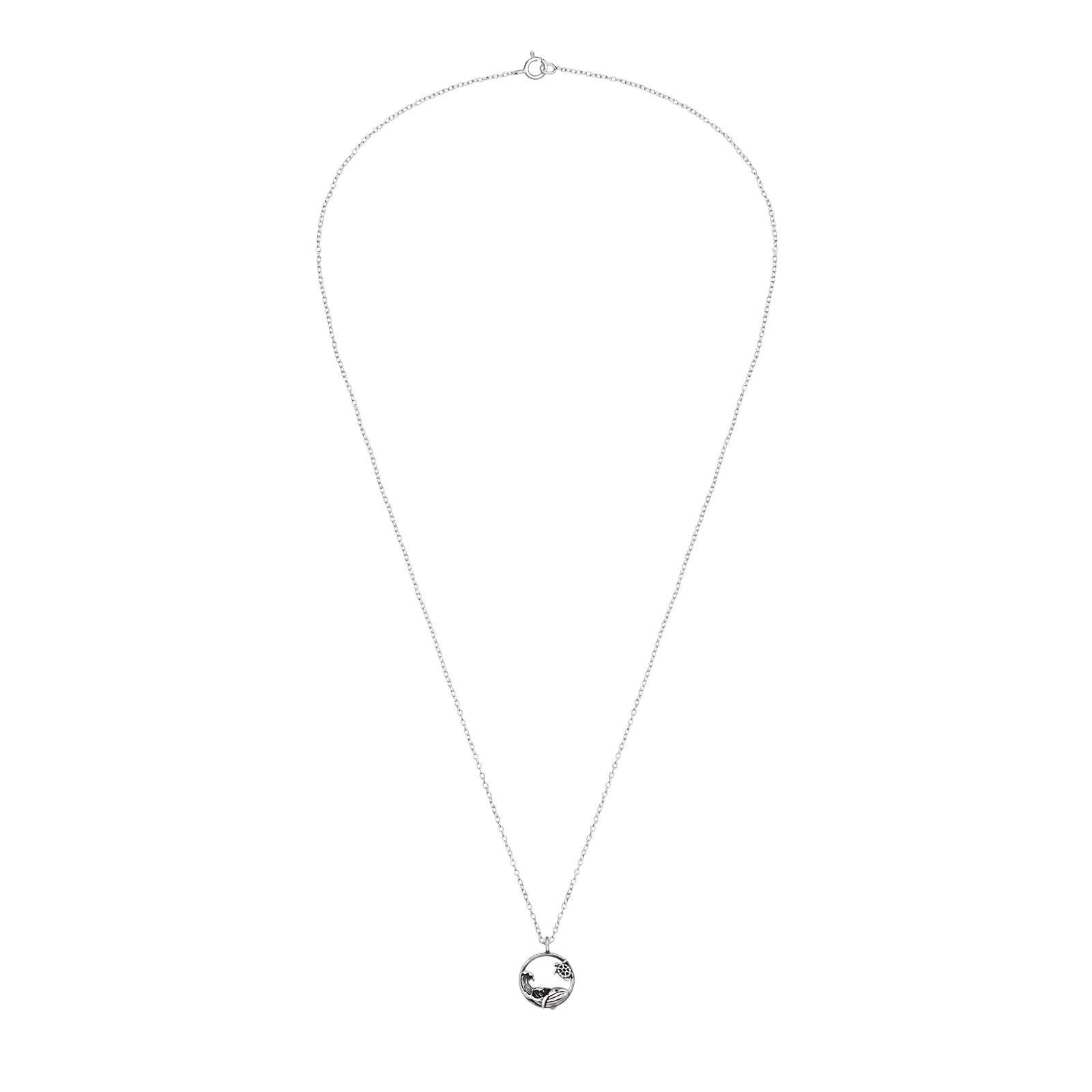 Sterling silver whale, sea turtle, and wave necklace featuring intricate ocean-themed design by Belumiee.
