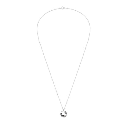 Sterling silver whale, sea turtle, and wave necklace featuring intricate ocean-themed design by Belumiee.