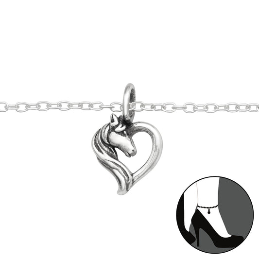 Horse Lover Anklet – 925 Sterling Silver | Belumiee