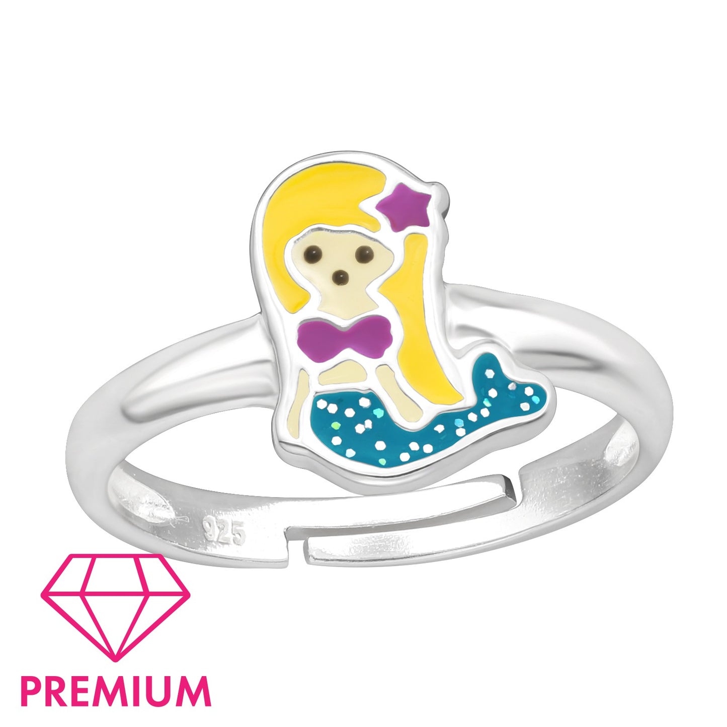 Kids Mermaid Adjustable Ring – 925 Sterling Silver | Belumiee