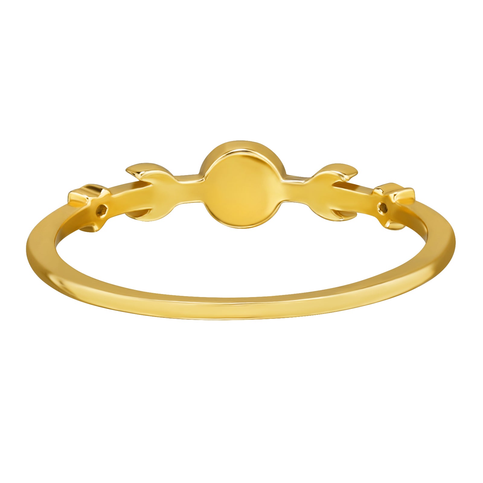 Sterling silver Triple Moon and Stars ring by Belumiee with moon and star designs on a smooth band.