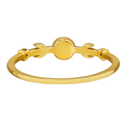 Sterling silver Triple Moon and Stars ring by Belumiee with moon and star designs on a smooth band.