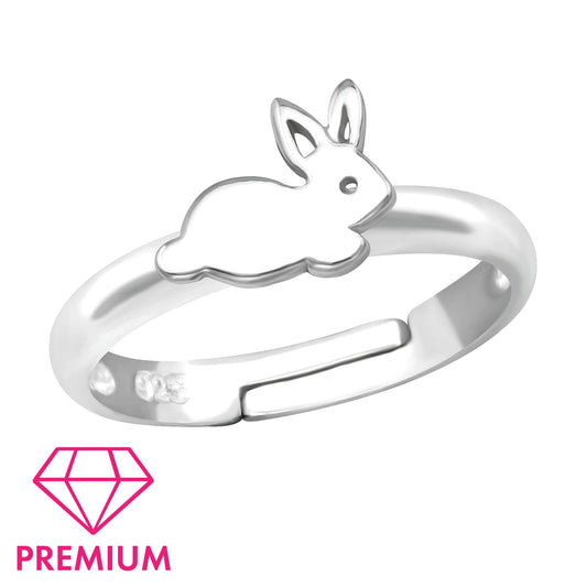 Kids Rabbit Adjustable Ring – 925 Sterling Silver | Belumiee