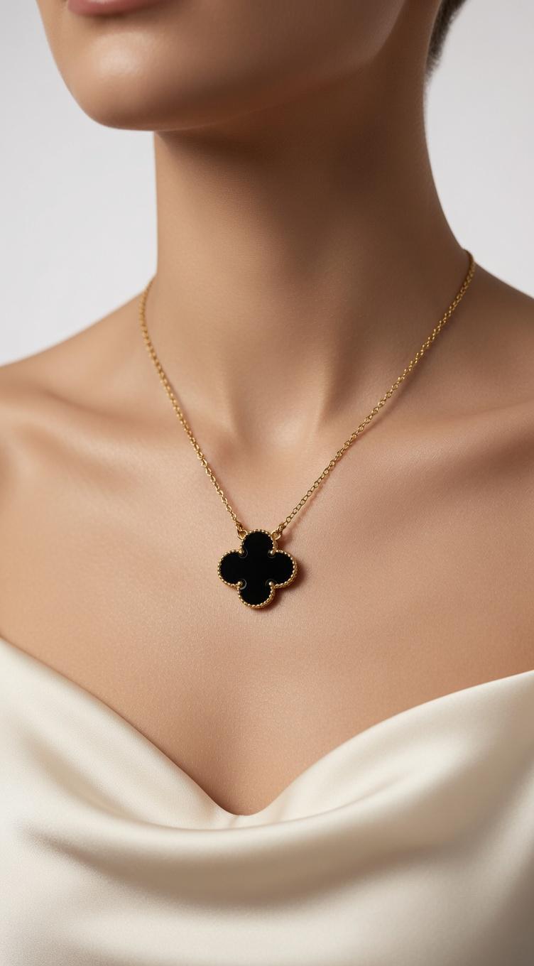 Sterling silver Clover Pendant Necklace by Belumiee featuring a delicate clover charm on a fine silver chain.