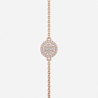 Rose-gold-finish Radiance Chain Bracelet in 925 sterling silver.