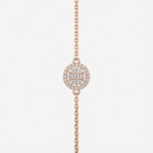 Sterling silver Radiance Chain Bracelet by Belumiee, featuring a delicate chain design with a polished finish.
