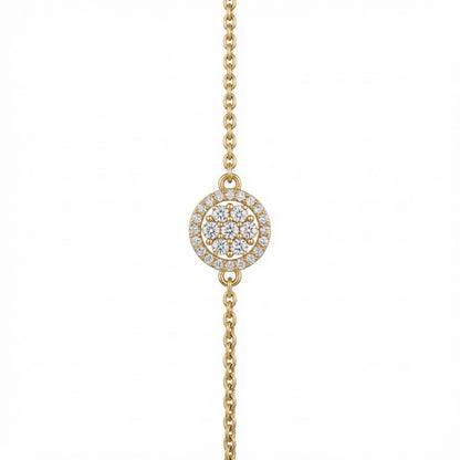 Gold-finish Radiance Chain Bracelet in 925 sterling silver.