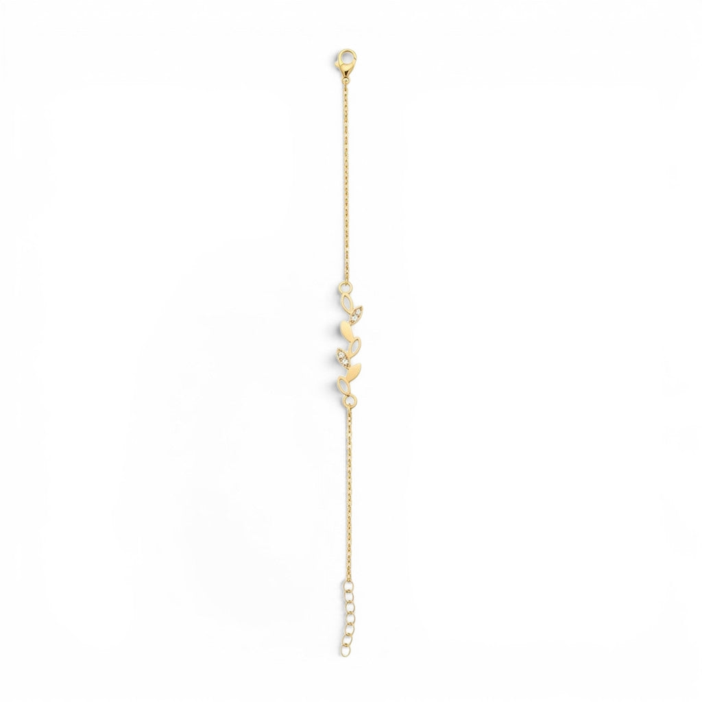 Dainty Leaf Bracelet - 925 Streling Silver | Belumiee