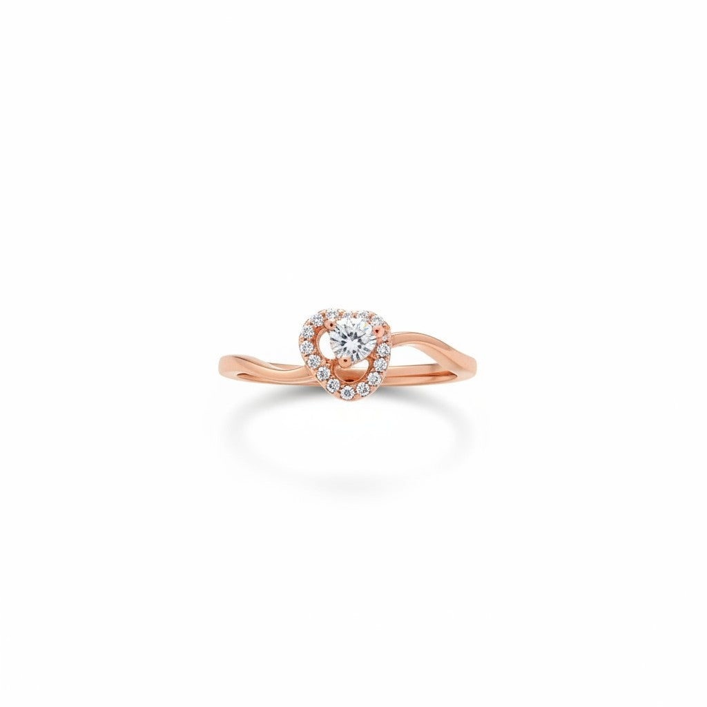 Pear Shaped Halo Chevron Ring – 925 Sterling Silver | Belumiee