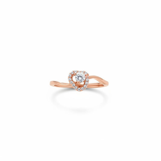 Pear Shaped Halo Chevron Ring – 925 Sterling Silver | Belumiee