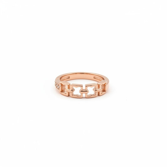 Chain Link Pave Ring - 925 Sterling Silver | Belumiee