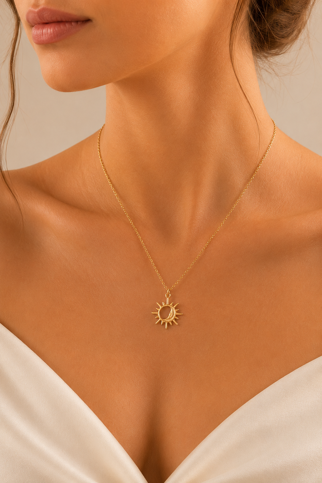 Sun Pendant Necklace – 925 Sterling Silver | Belumiee